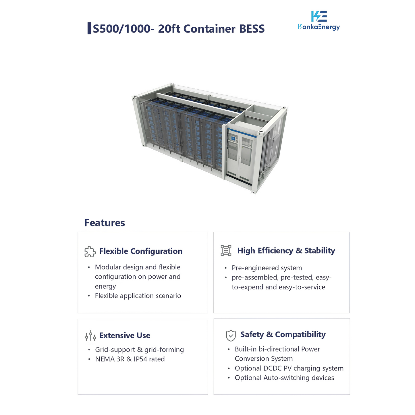 20' Feet BESS Container Air Cooling