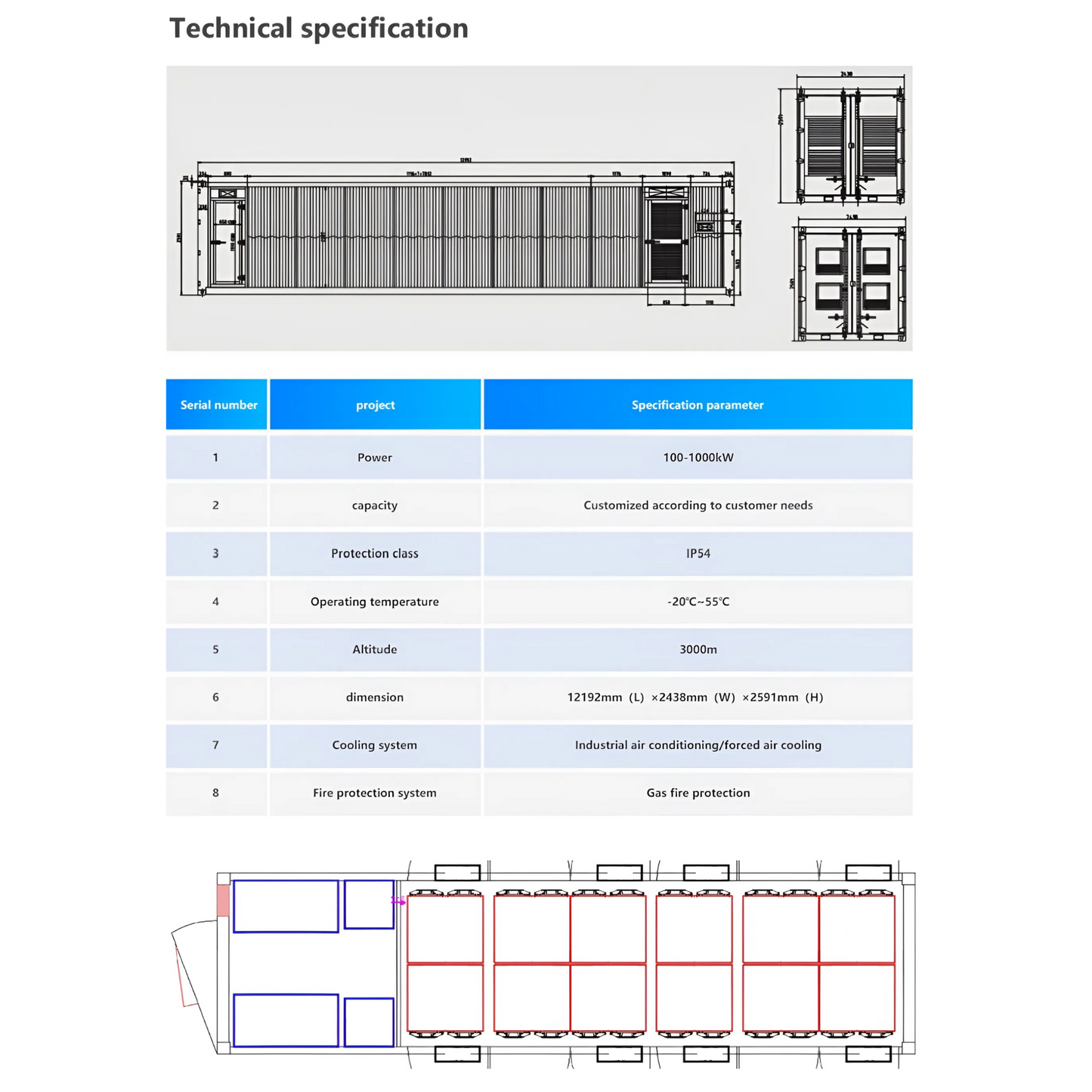 20' Feet BESS Container Air Cooling