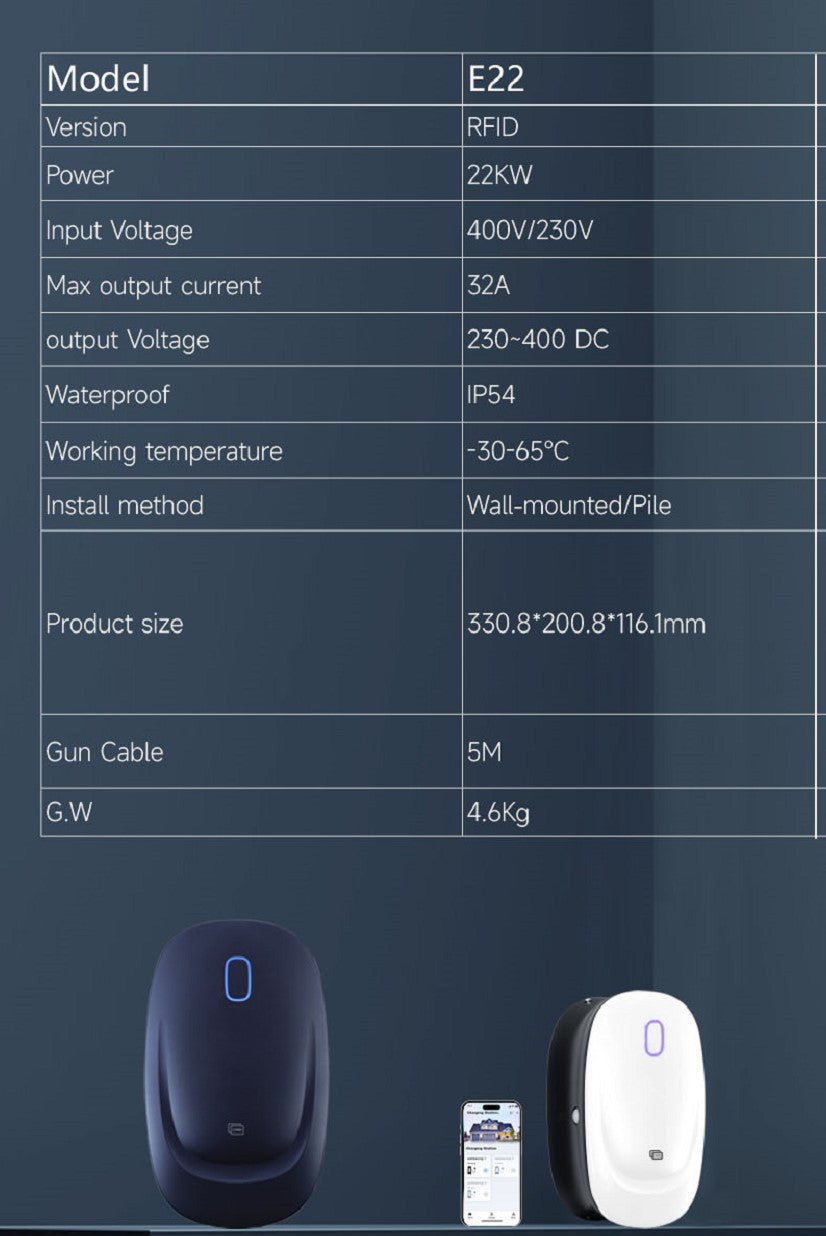 22-W-Ladesäule für Elektrofahrzeuge